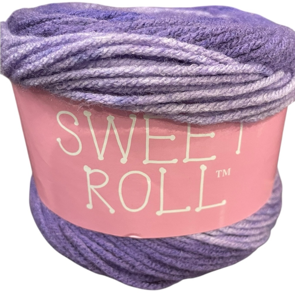 Premier Yarns Sweet Roll GRAPE SWIRL NEW 5‎ oz 245 Yards Weight 4 Purple Acrylic